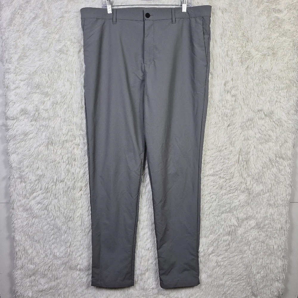 Banana Republic Mens Slim Straight Core Temp Chino Pants Gray 40x34‎ Casual